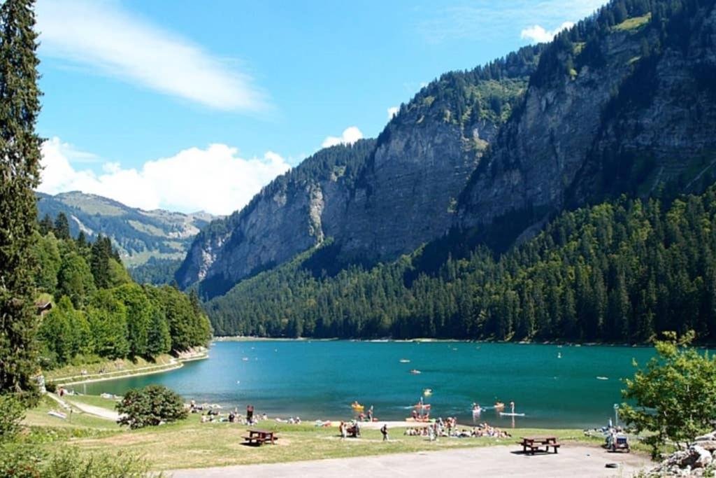 L'Enchalpe, Grand Et Lumineux Studio Avec Coin Montagne 5 Personnes, 60M Des Pistes, Piscine Couverte, Wifi, Grand Balcon Expo Est, Draps Non Compris Saint-Jean-dʼAulps Esterno foto